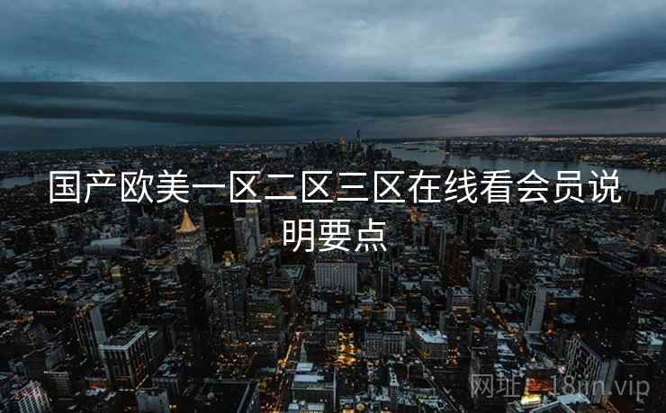 国产欧美一区二区三区在线看会员说明要点