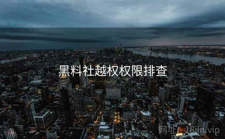 黑料社越权权限排查