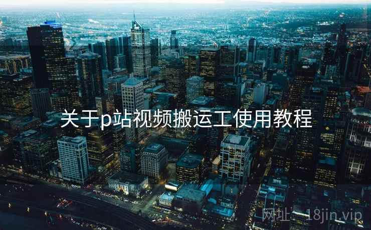 关于p站视频搬运工使用教程