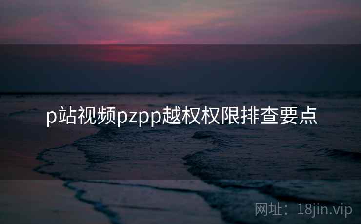 p站视频pzpp越权权限排查要点