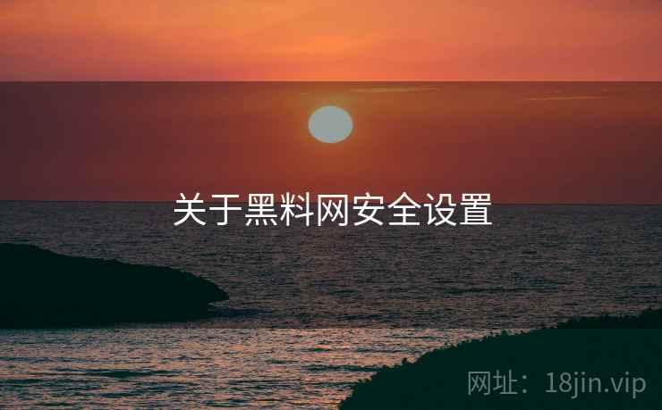 关于黑料网安全设置