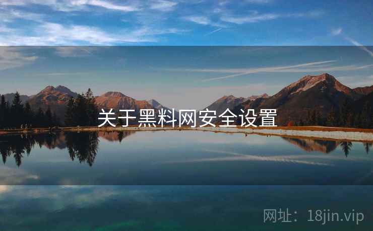 关于黑料网安全设置