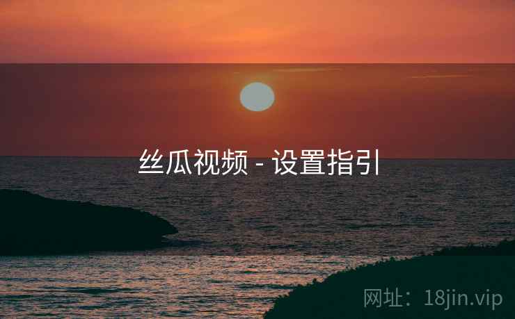 丝瓜视频 - 设置指引