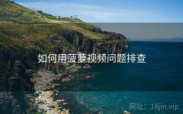 如何用菠萝视频问题排查