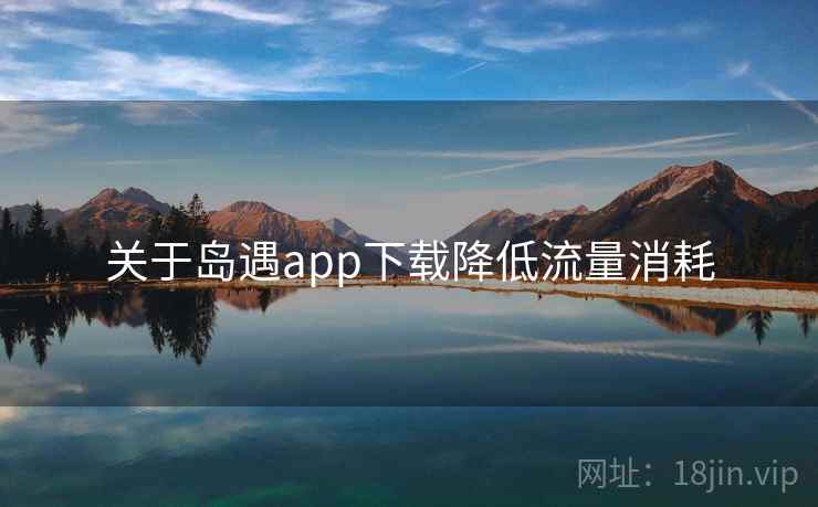 关于岛遇app下载降低流量消耗